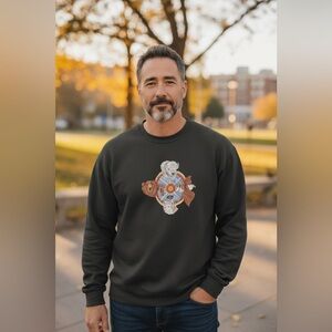 Vintage Lake Matley Hunter Green Animal Embroidered Sweatshirt Size 2XL